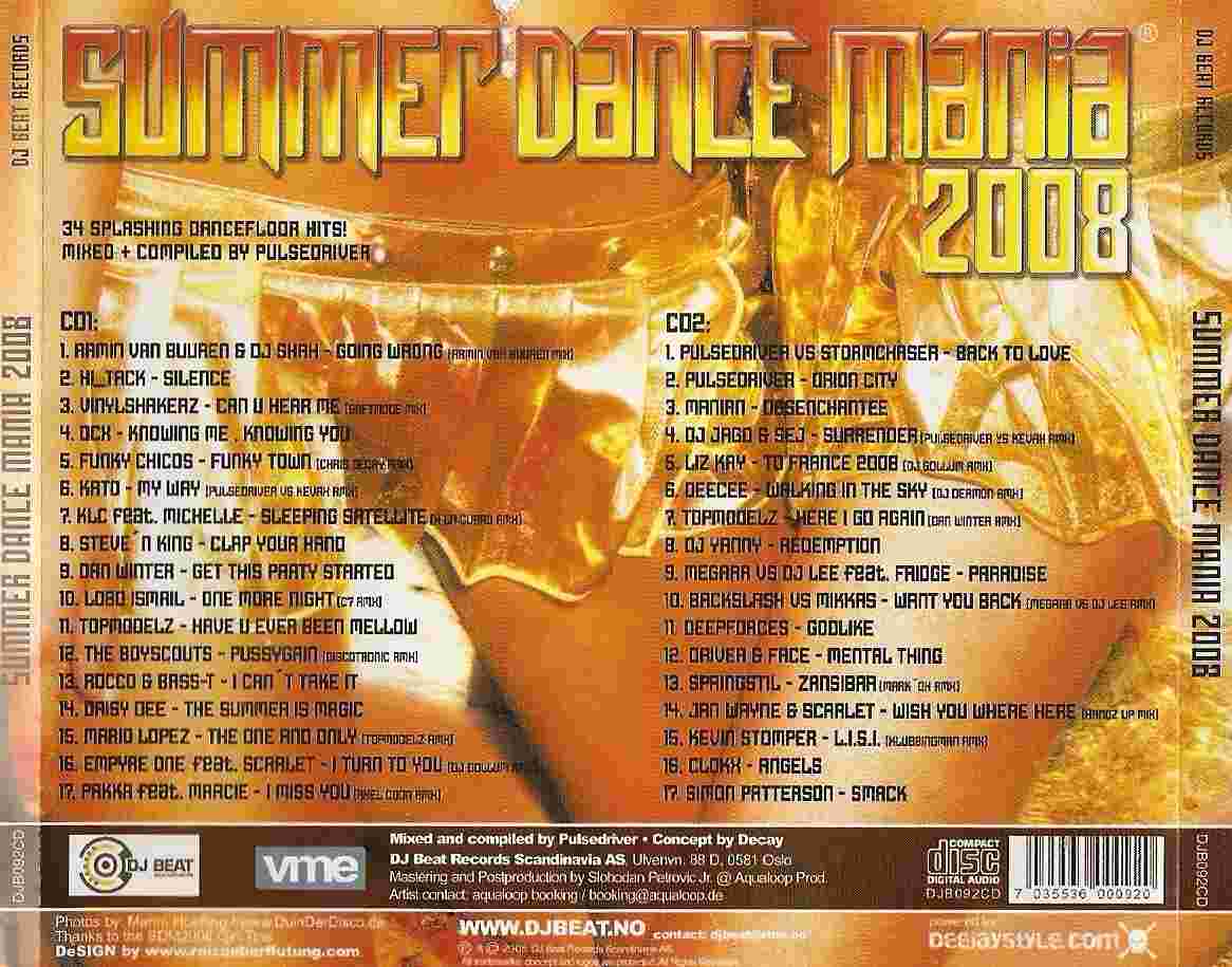 Summer Dance Mania 2008 : Back